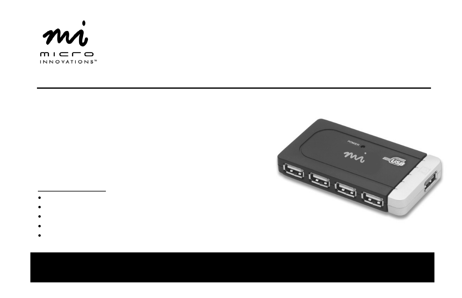Micro Innovations USB455P User Manual | 1 page