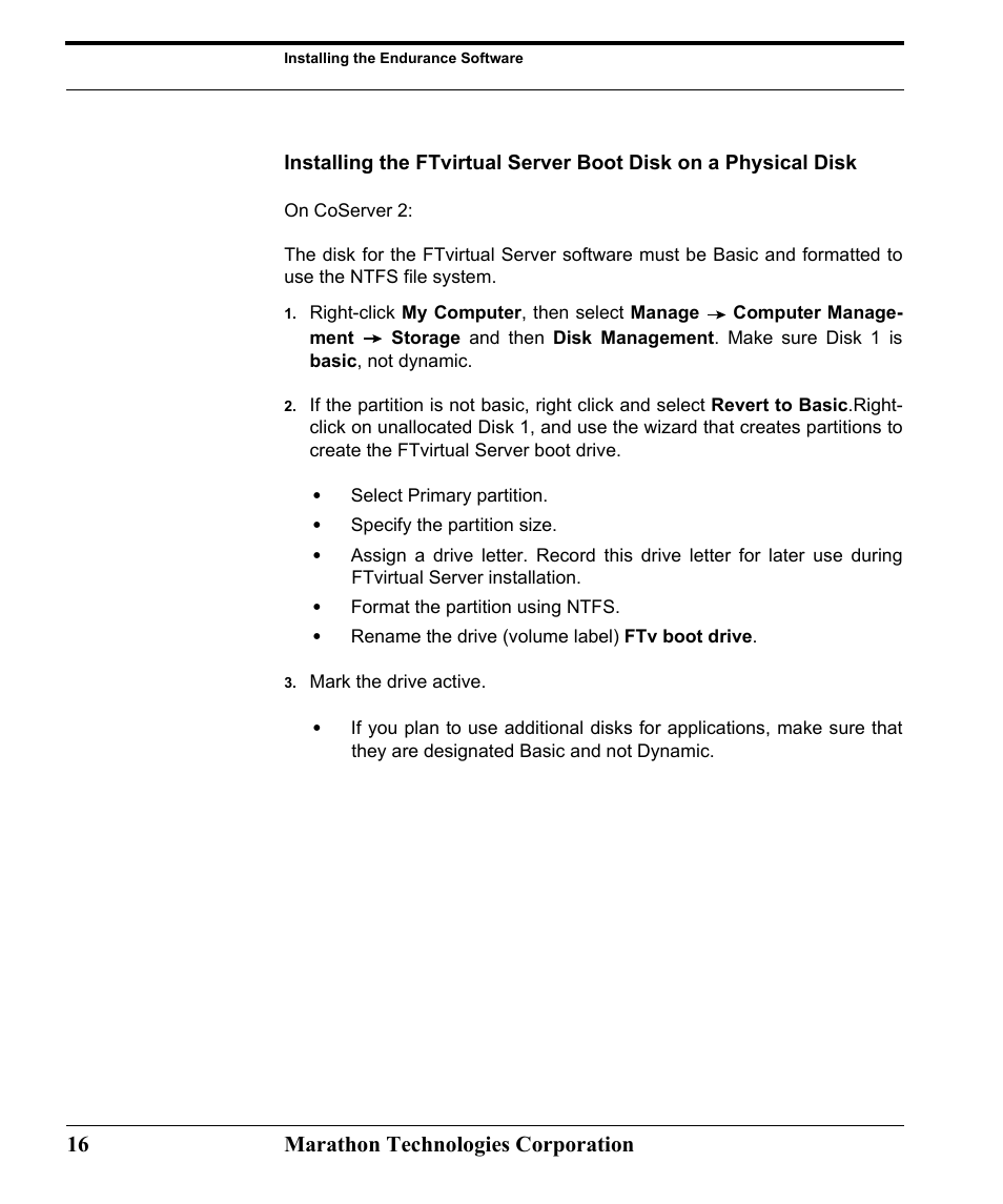 16 marathon technologies corporation | Marathon Computer FTvirtual Server User Manual | Page 22 / 50