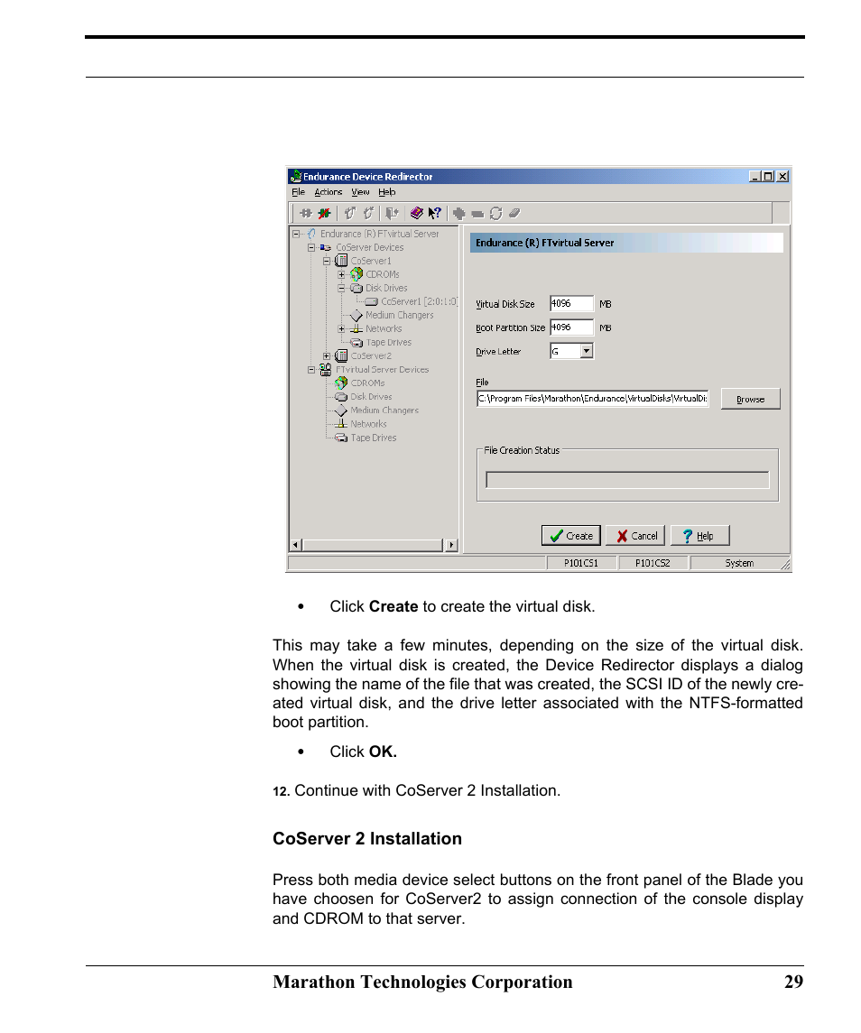 Coserver 2 installation | Marathon Computer FTvirtual Server User Manual | Page 35 / 50