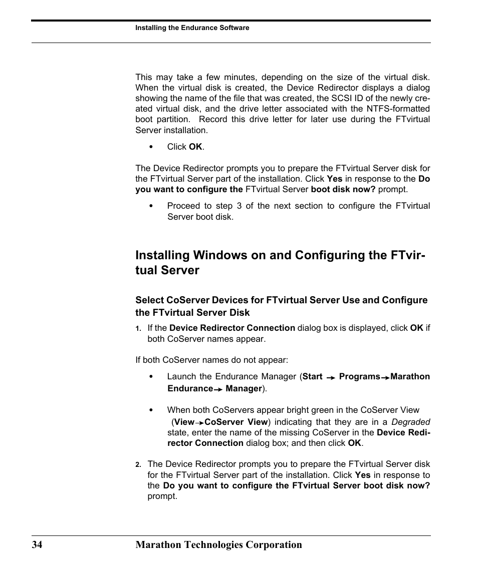 Marathon Computer FTvirtual Server User Manual | Page 40 / 50
