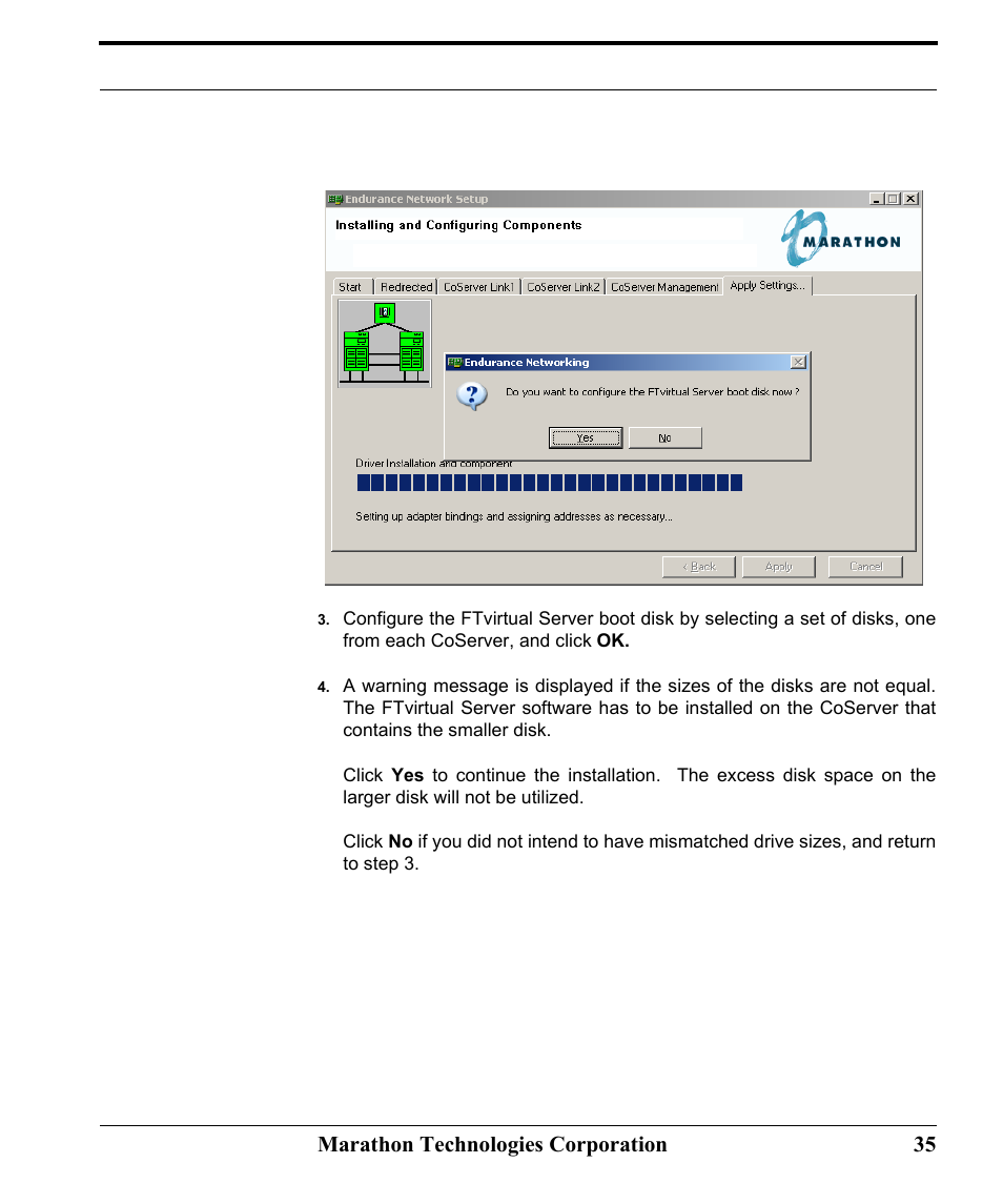 Marathon technologies corporation 35 | Marathon Computer FTvirtual Server User Manual | Page 41 / 50