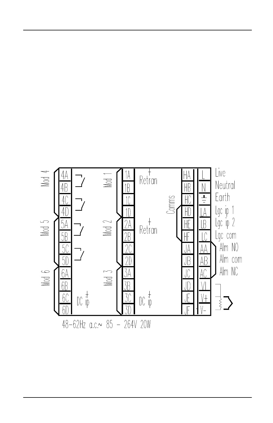 Marathon monitors inc, Figure 1-6 rear terminal layout | Marathon Computer AACC 2000 User Manual | Page 14 / 103