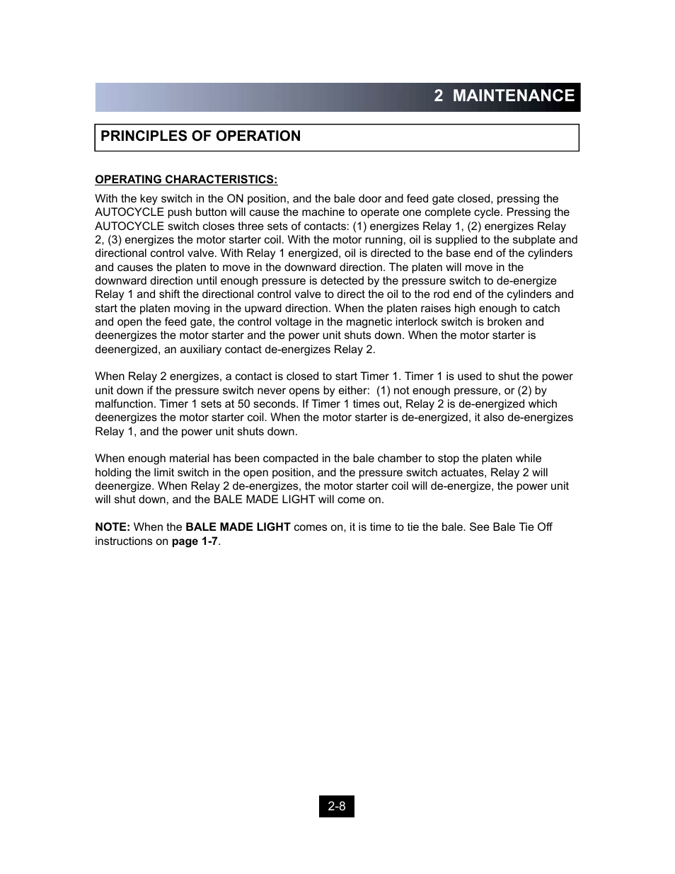 2 maintenance | Marathon Computer Vertical Recycler Baler V-4224 User Manual | Page 21 / 31