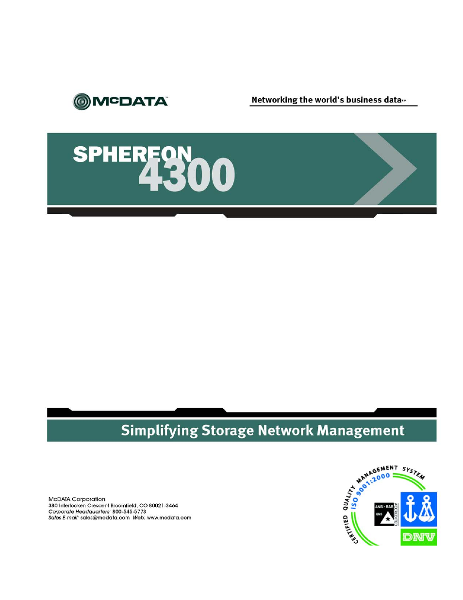 McDATA 4300 User Manual | 188 pages