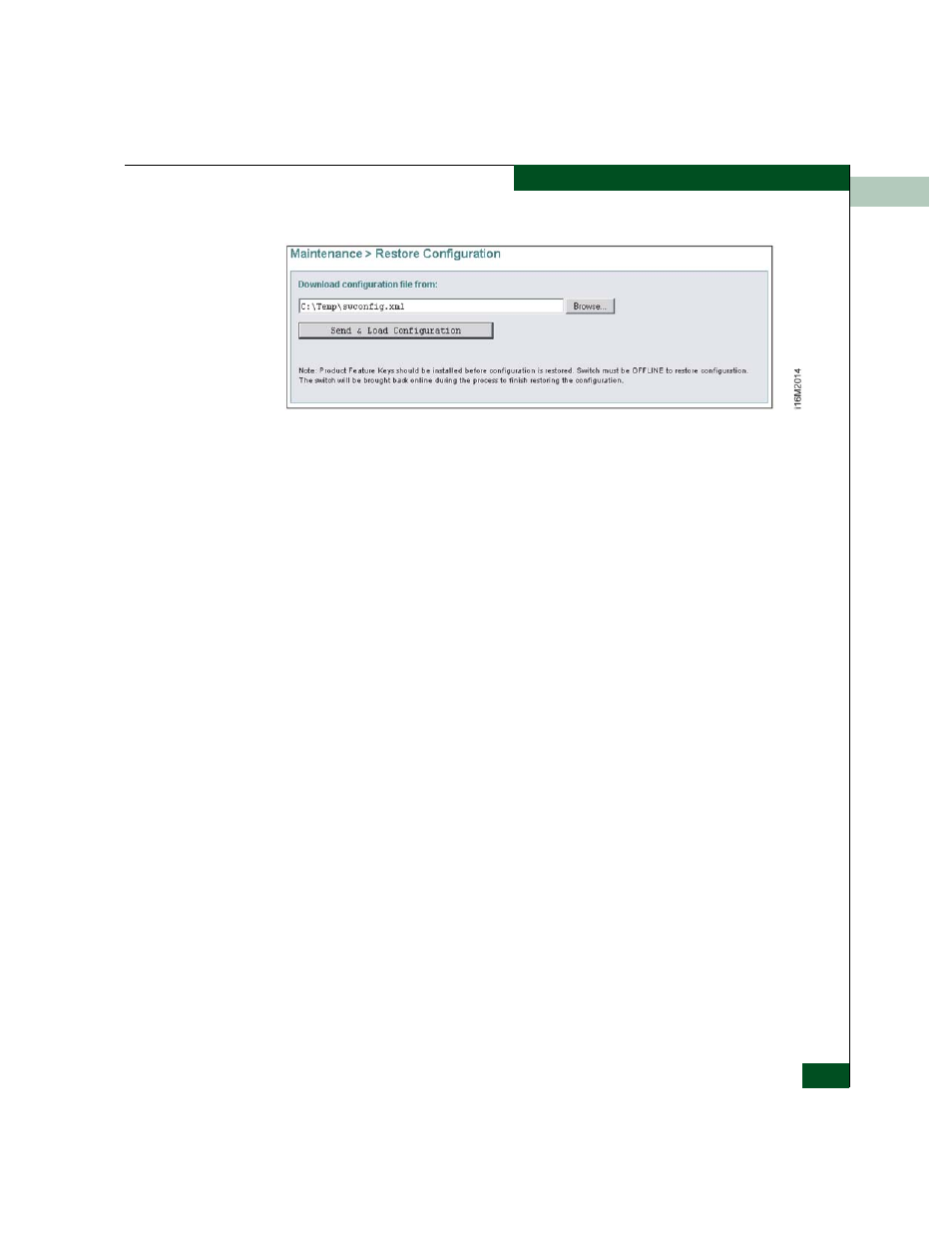 Restore configuration view -25, Figure 4-10 | McDATA 4300 User Manual | Page 127 / 188