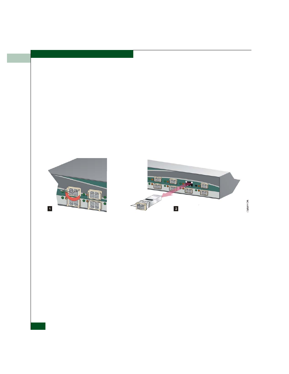 Sfp optical transceiver removal and replacement -4 | McDATA 4300 User Manual | Page 132 / 188