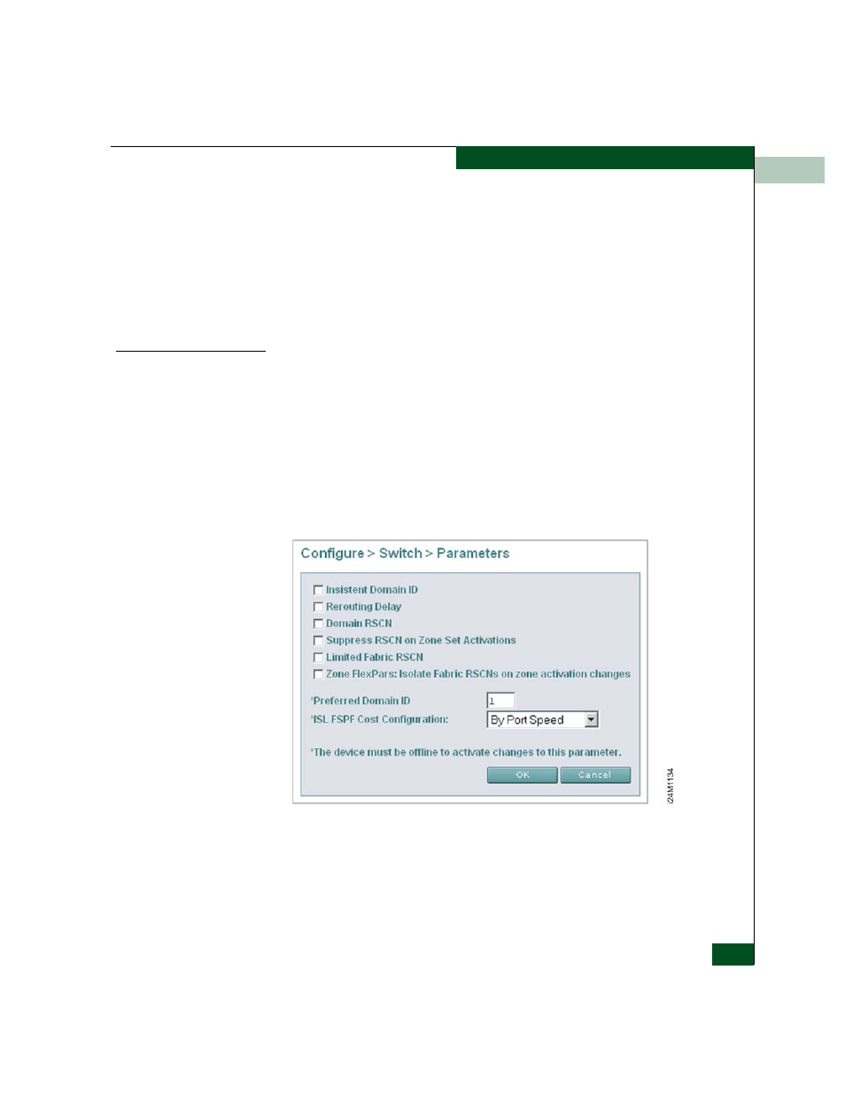 Configure parameters, Configure parameters -9, Parameters view -9 | McDATA 4300 User Manual | Page 43 / 188