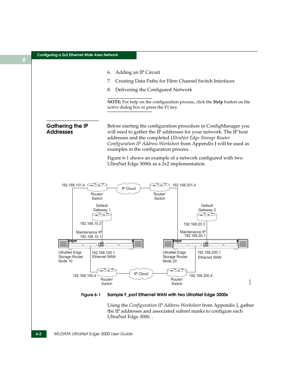 Gathering the ip addresses, Gathering the ip addresses -2 | McDATA ULTRANETTM EDGE STORAGE ROUTER 3000 User Manual | Page 108 / 428