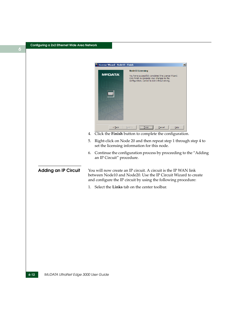 Adding an ip circuit, Adding an ip circuit -12 | McDATA ULTRANETTM EDGE STORAGE ROUTER 3000 User Manual | Page 118 / 428