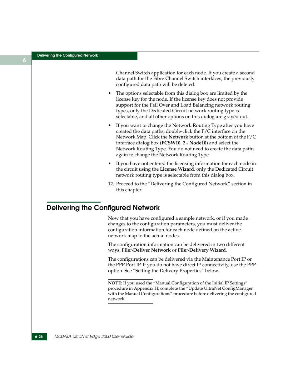 Delivering the configured network, Delivering the configured network -26 | McDATA ULTRANETTM EDGE STORAGE ROUTER 3000 User Manual | Page 132 / 428