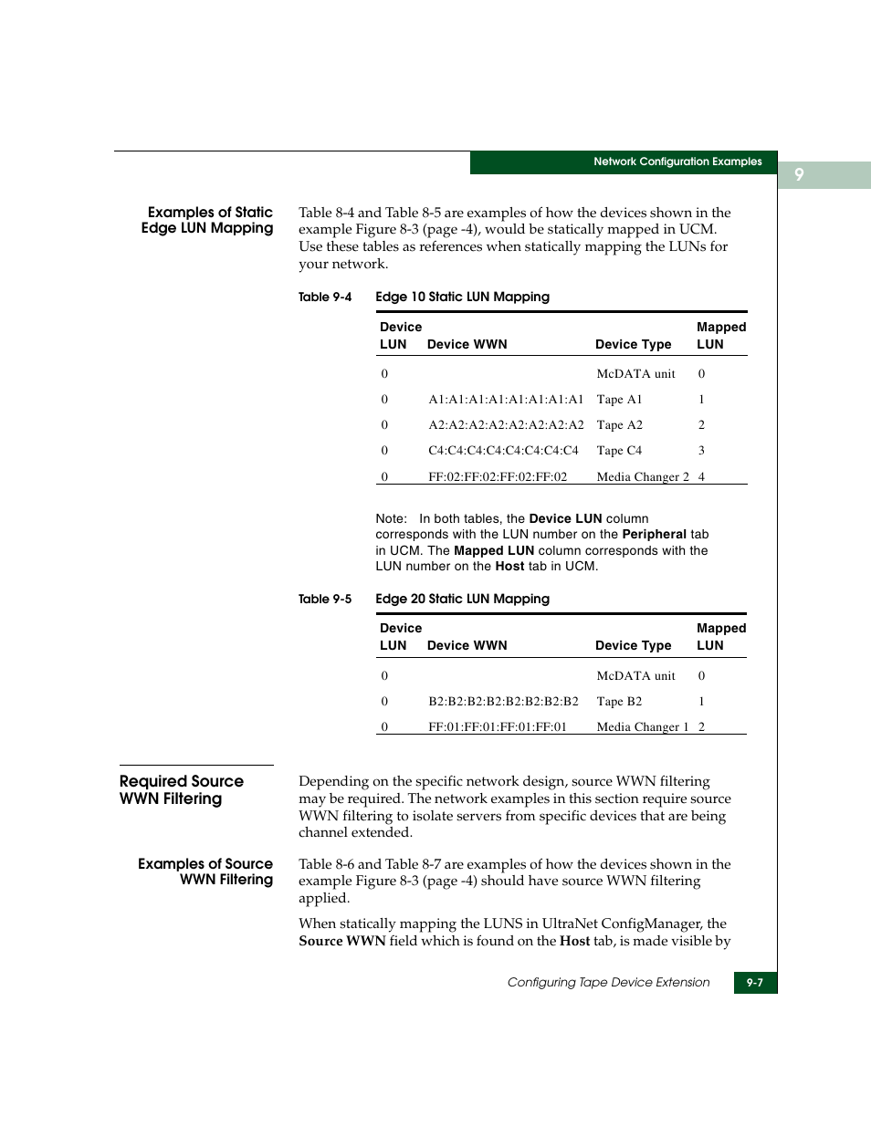 Required source wwn filtering, Required source wwn filtering -7 | McDATA ULTRANETTM EDGE STORAGE ROUTER 3000 User Manual | Page 215 / 428