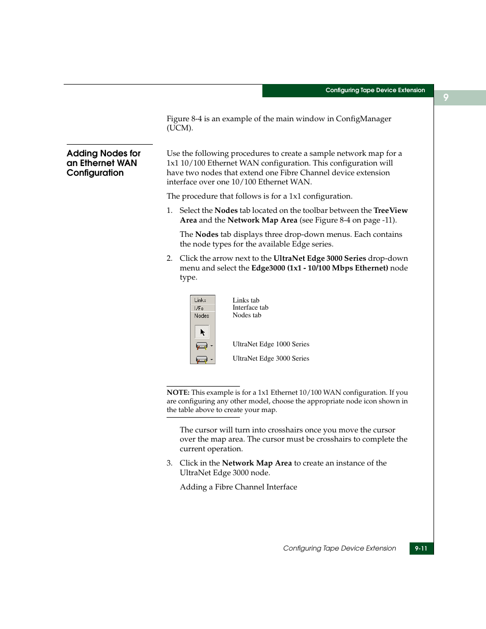 Adding nodes for an ethernet wan configuration, Adding nodes for an ethernet wan configuration -11 | McDATA ULTRANETTM EDGE STORAGE ROUTER 3000 User Manual | Page 219 / 428