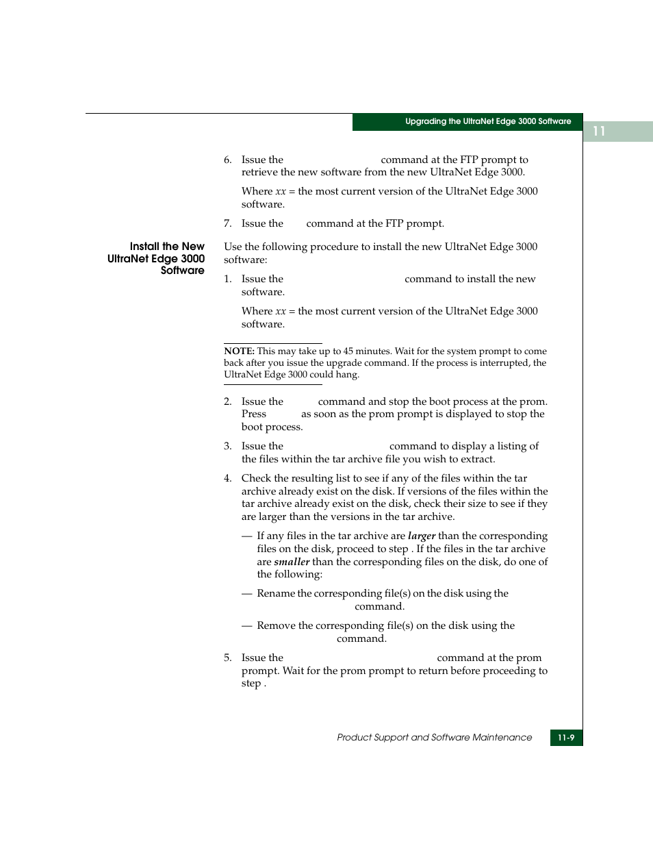 Blue>install the new ultranet edge 3000 software | McDATA ULTRANETTM EDGE STORAGE ROUTER 3000 User Manual | Page 271 / 428