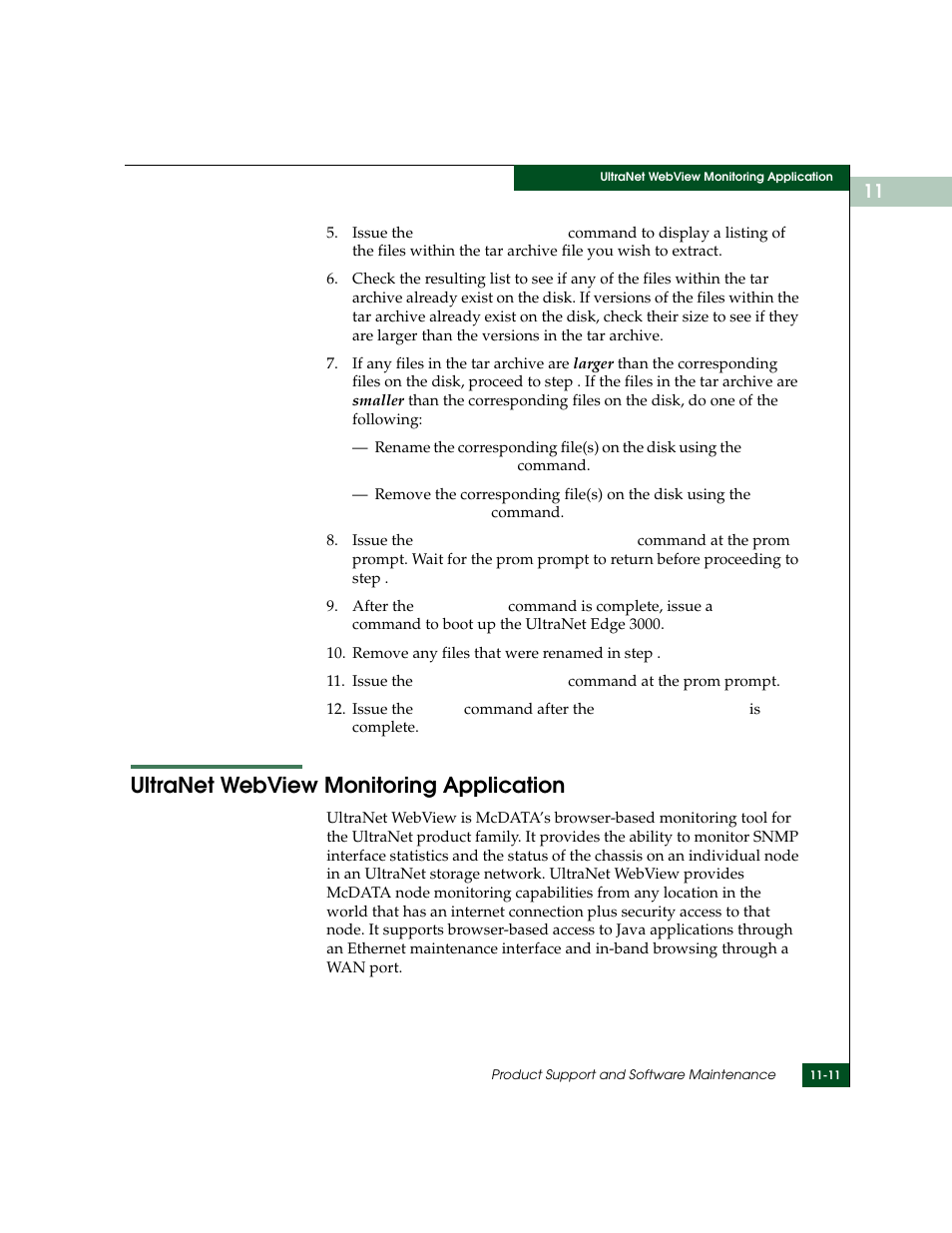 Ultranet webview monitoring application, Ultranet webview monitoring application -11 | McDATA ULTRANETTM EDGE STORAGE ROUTER 3000 User Manual | Page 273 / 428