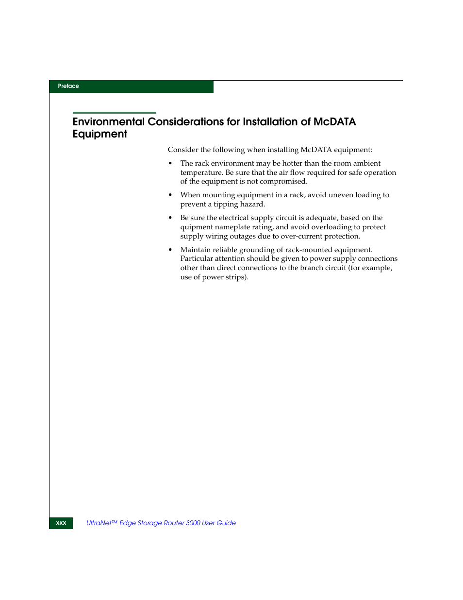 McDATA ULTRANETTM EDGE STORAGE ROUTER 3000 User Manual | Page 30 / 428