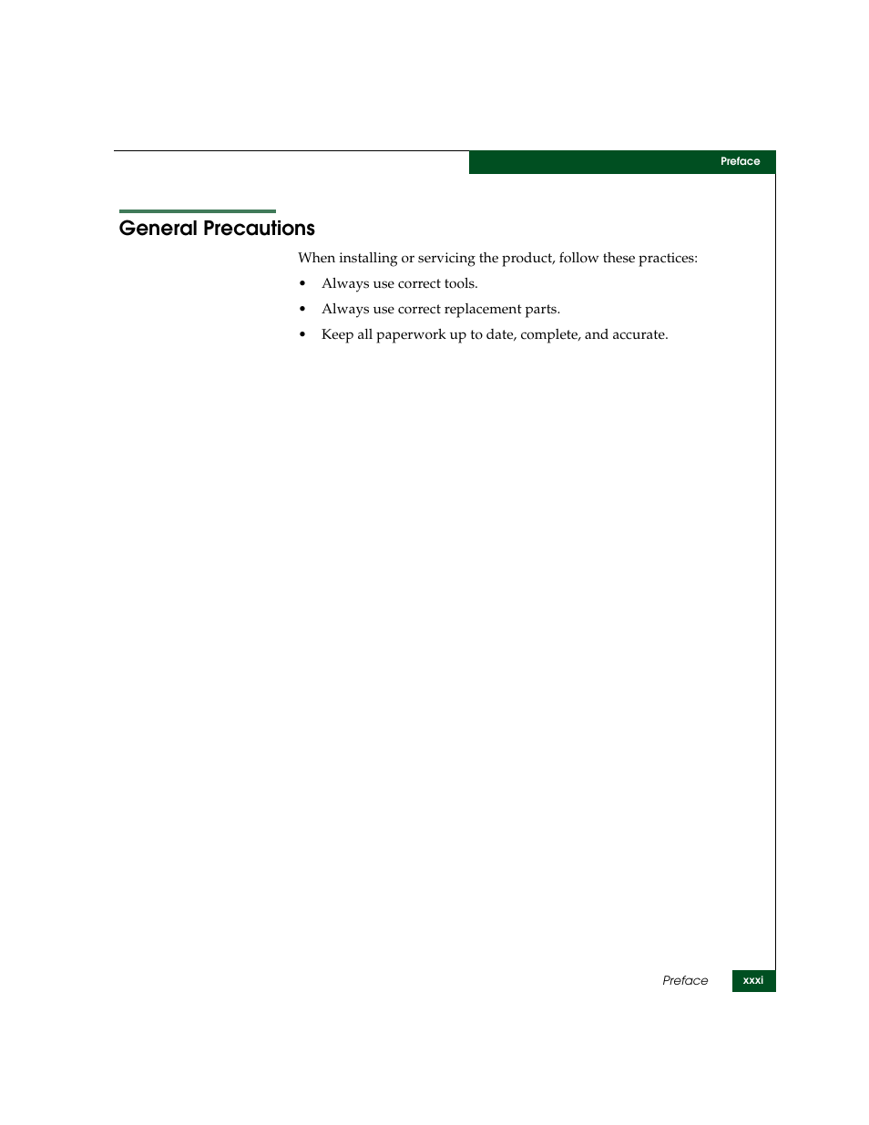 General precautions | McDATA ULTRANETTM EDGE STORAGE ROUTER 3000 User Manual | Page 31 / 428