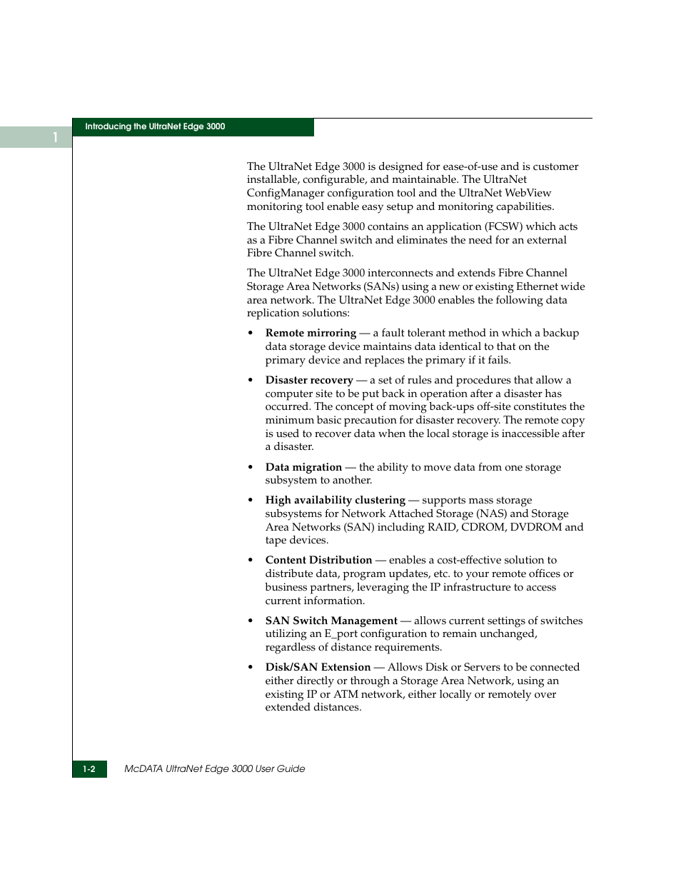 McDATA ULTRANETTM EDGE STORAGE ROUTER 3000 User Manual | Page 34 / 428