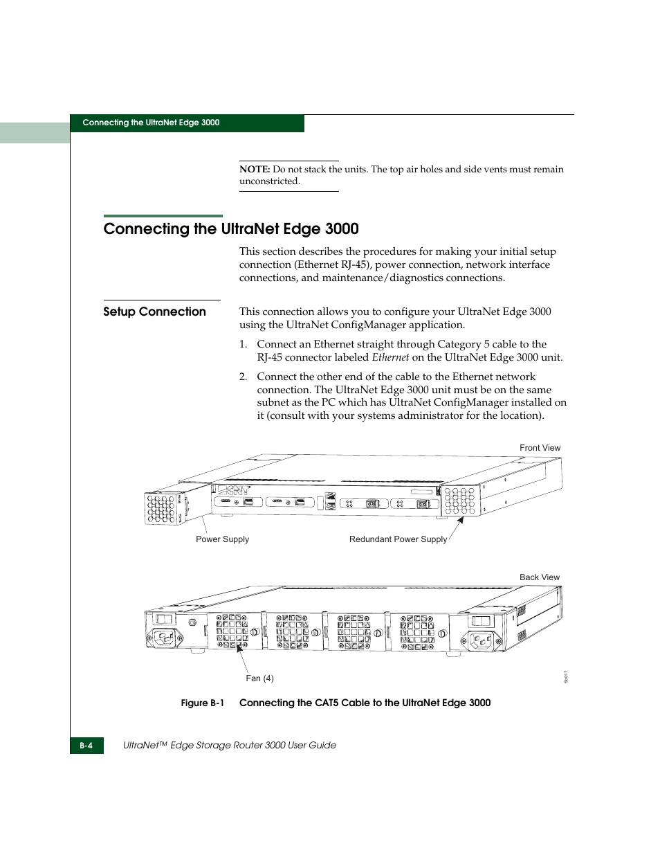 Connecting the ultranet edge 3000, Setup connection | McDATA ULTRANETTM EDGE STORAGE ROUTER 3000 User Manual | Page 350 / 428