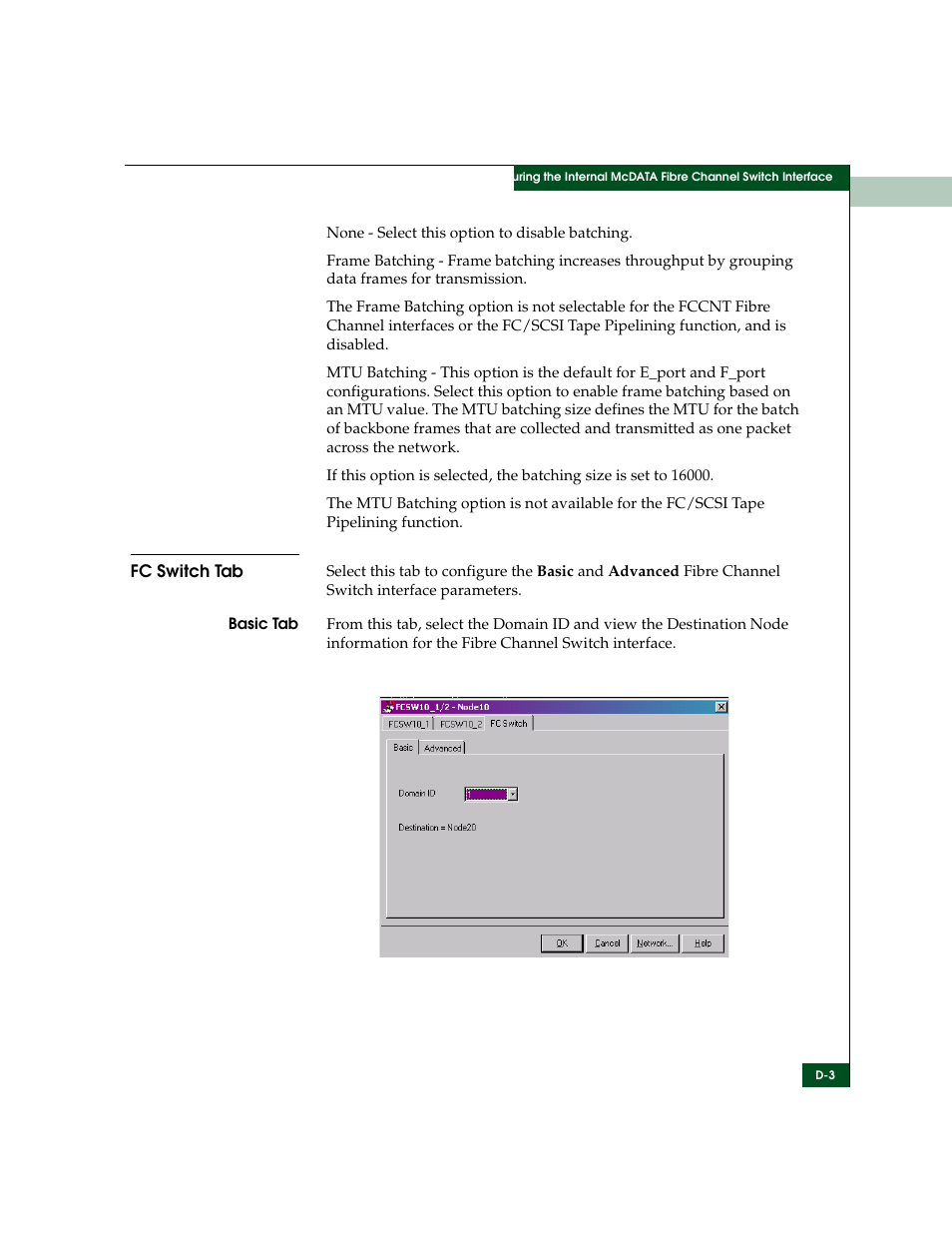Fc switch tab | McDATA ULTRANETTM EDGE STORAGE ROUTER 3000 User Manual | Page 375 / 428