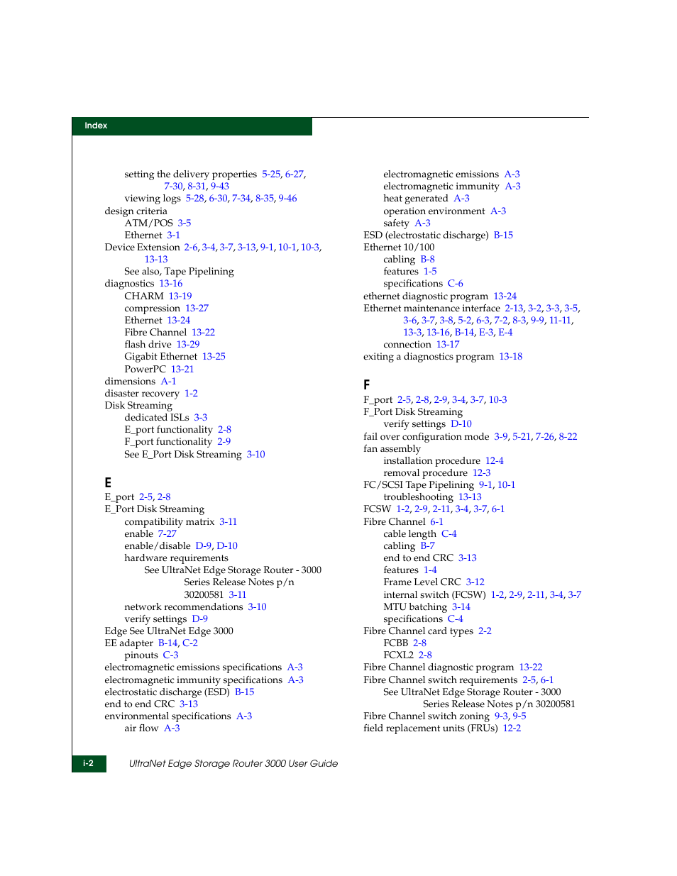 McDATA ULTRANETTM EDGE STORAGE ROUTER 3000 User Manual | Page 424 / 428