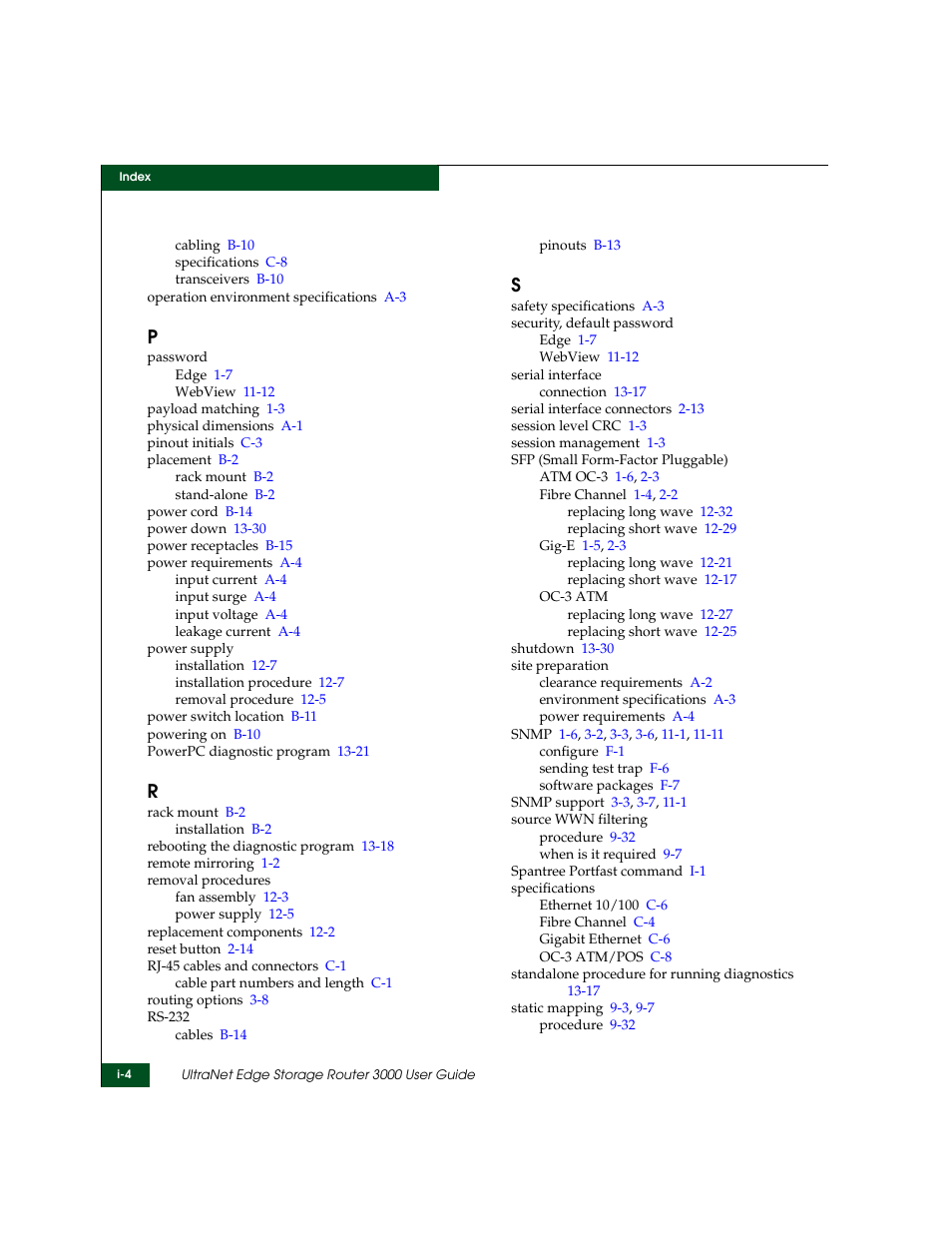 McDATA ULTRANETTM EDGE STORAGE ROUTER 3000 User Manual | Page 426 / 428