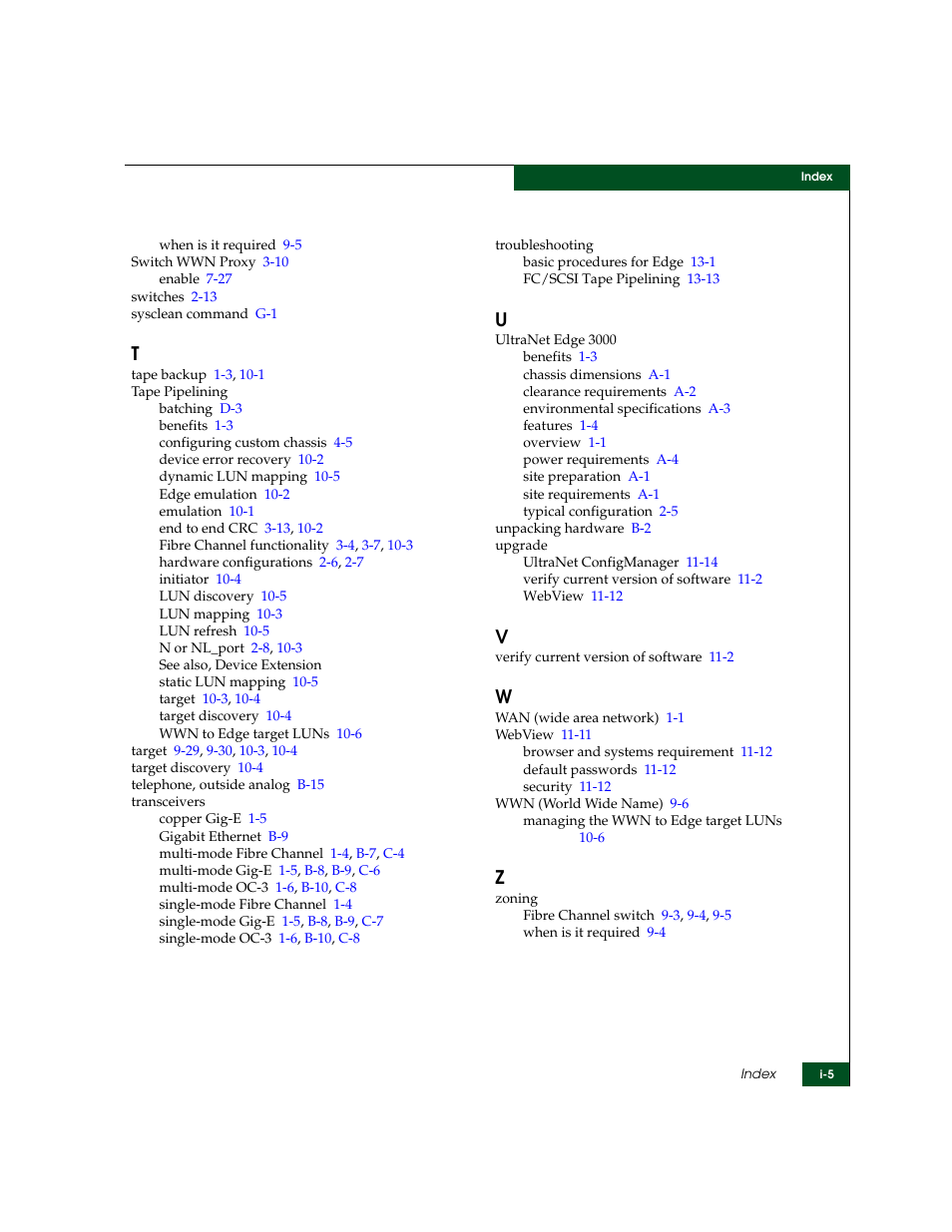 McDATA ULTRANETTM EDGE STORAGE ROUTER 3000 User Manual | Page 427 / 428