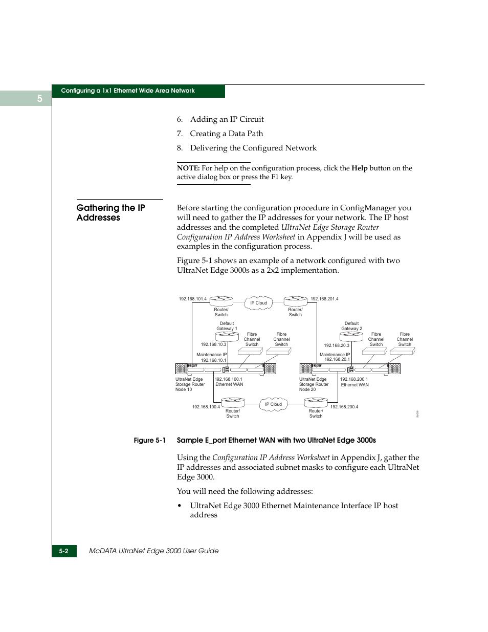 Gathering the ip addresses, Gathering the ip addresses -2 | McDATA ULTRANETTM EDGE STORAGE ROUTER 3000 User Manual | Page 78 / 428