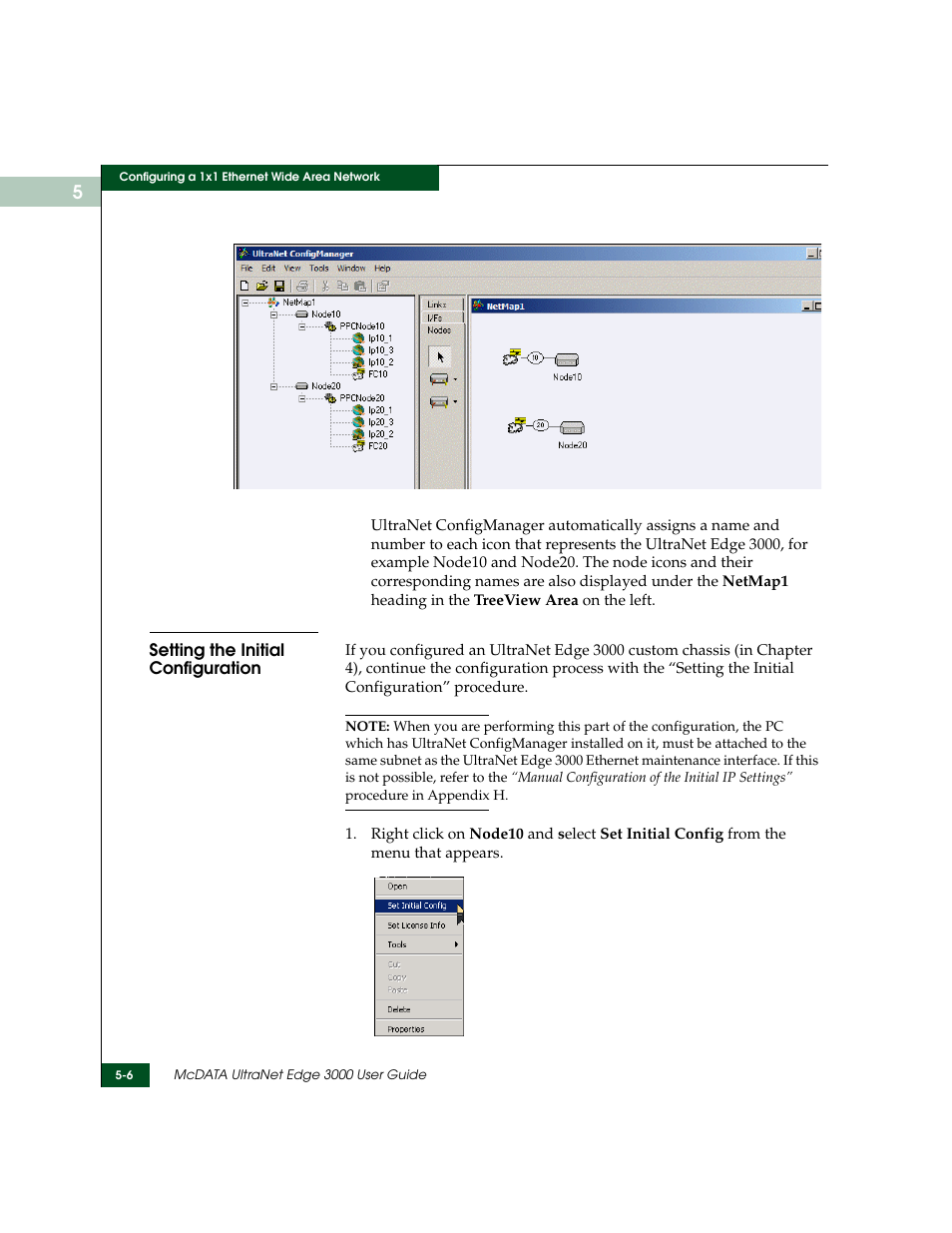 Setting the initial configuration, Setting the initial configuration -6 | McDATA ULTRANETTM EDGE STORAGE ROUTER 3000 User Manual | Page 82 / 428