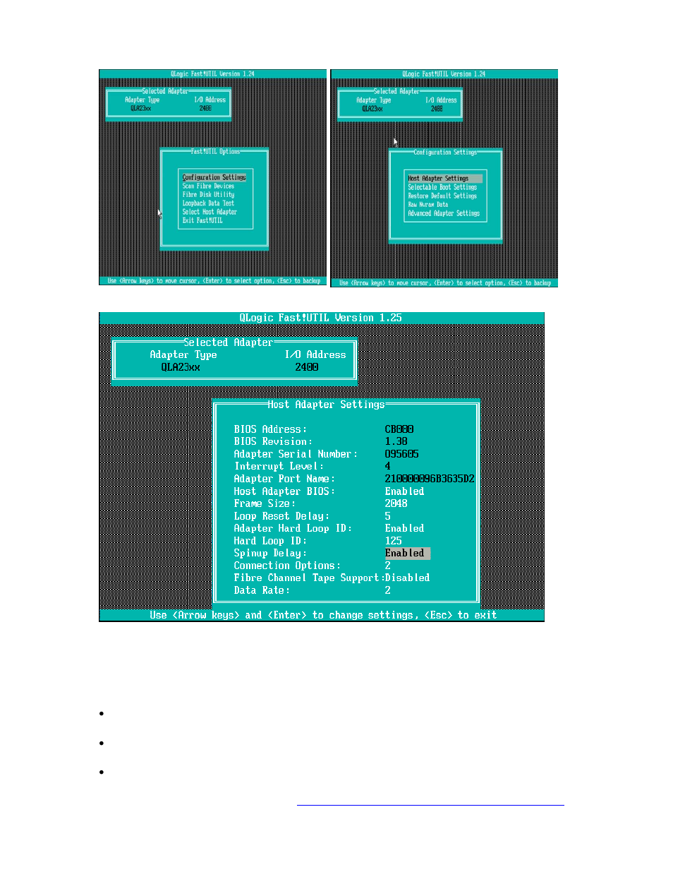 2 configuring the path to the boot lun, Configuring the path to the boot lun, Figure 18 configuring the qlogic hba | Figure 19 host adapter settings | McDATA 8832 User Manual | Page 19 / 54