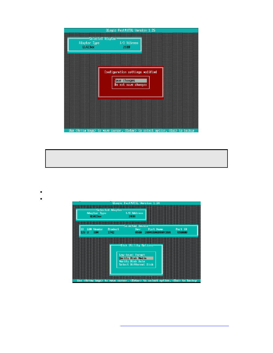 3 testing the path to the boot lun, Testing the path to the boot lun, Figure 22 save your changes | Figure 23 confirm the media is accessible | McDATA 8832 User Manual | Page 21 / 54