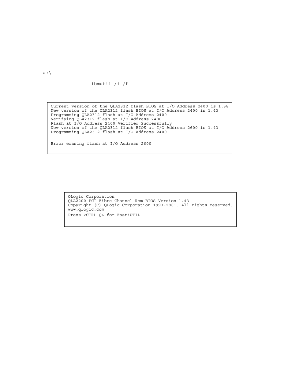 7 flash the qlogic hba bios, Flash the qlogic hba bios, Figure 40 qlogic hba flash | McDATA 8832 User Manual | Page 44 / 54