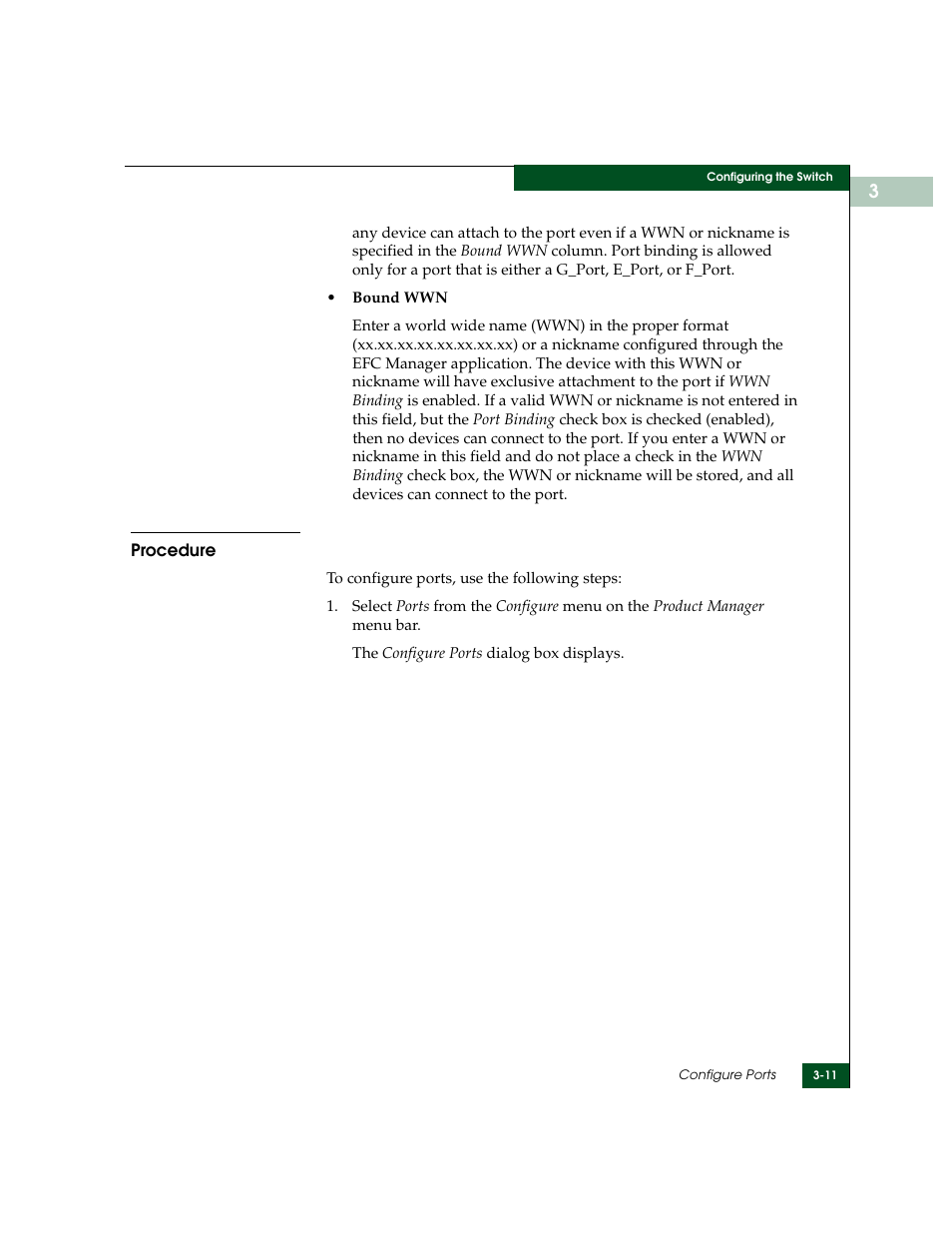 Procedure, Procedure -11 | McDATA Sphereon 4500 User Manual | Page 107 / 216