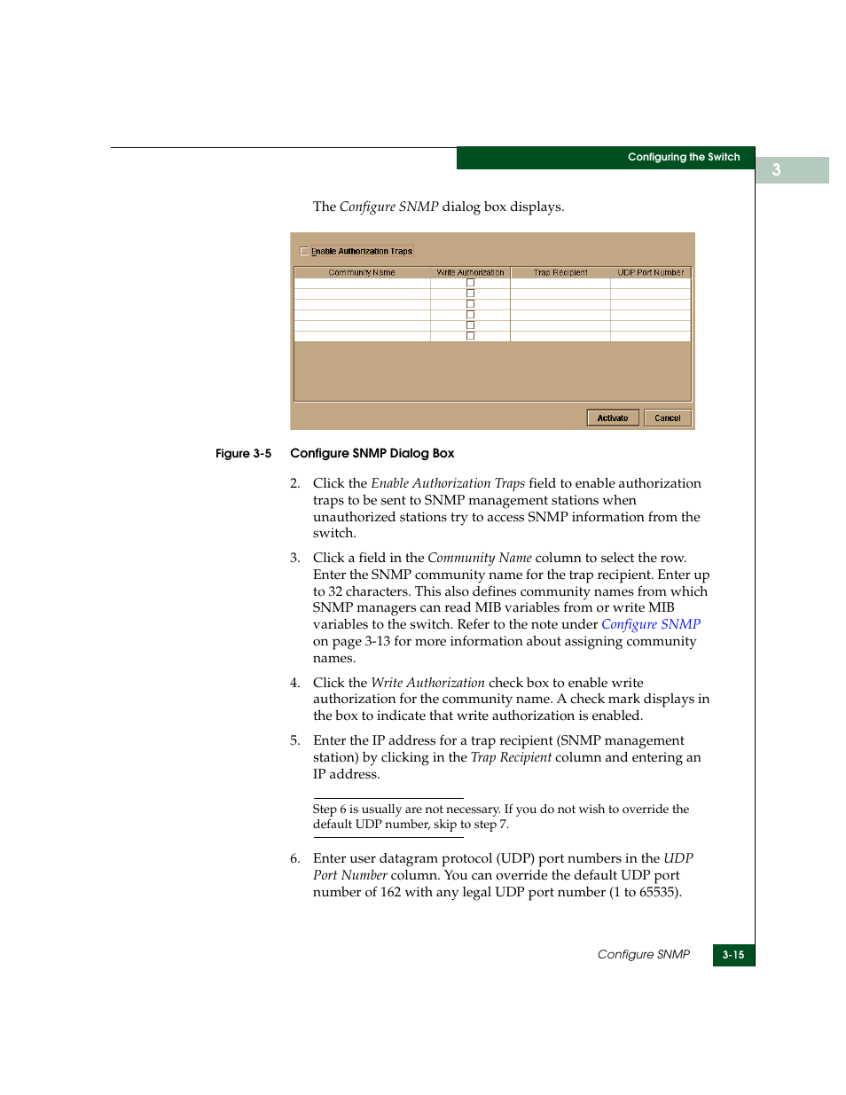 Configure snmp dialog box -15 | McDATA Sphereon 4500 User Manual | Page 111 / 216