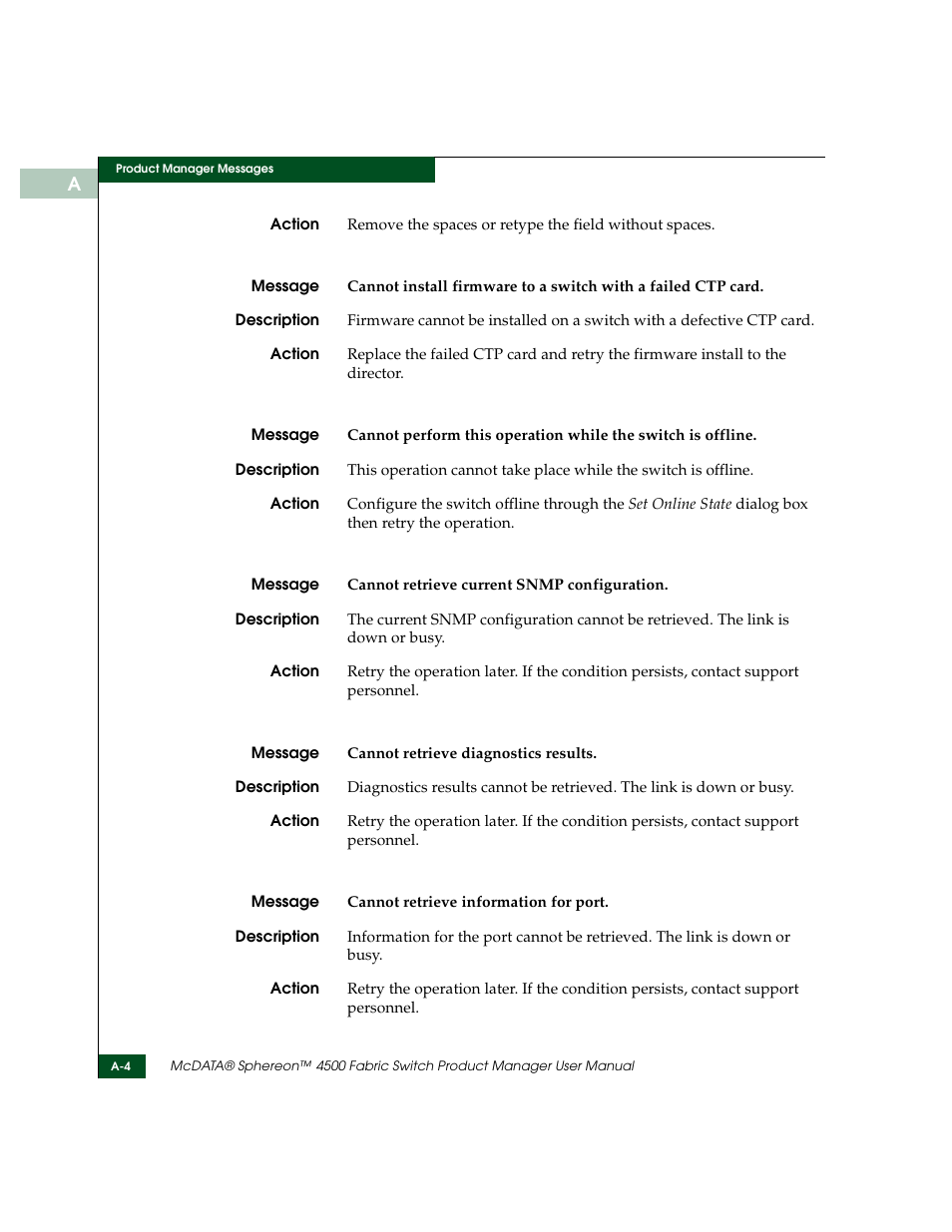 McDATA Sphereon 4500 User Manual | Page 164 / 216