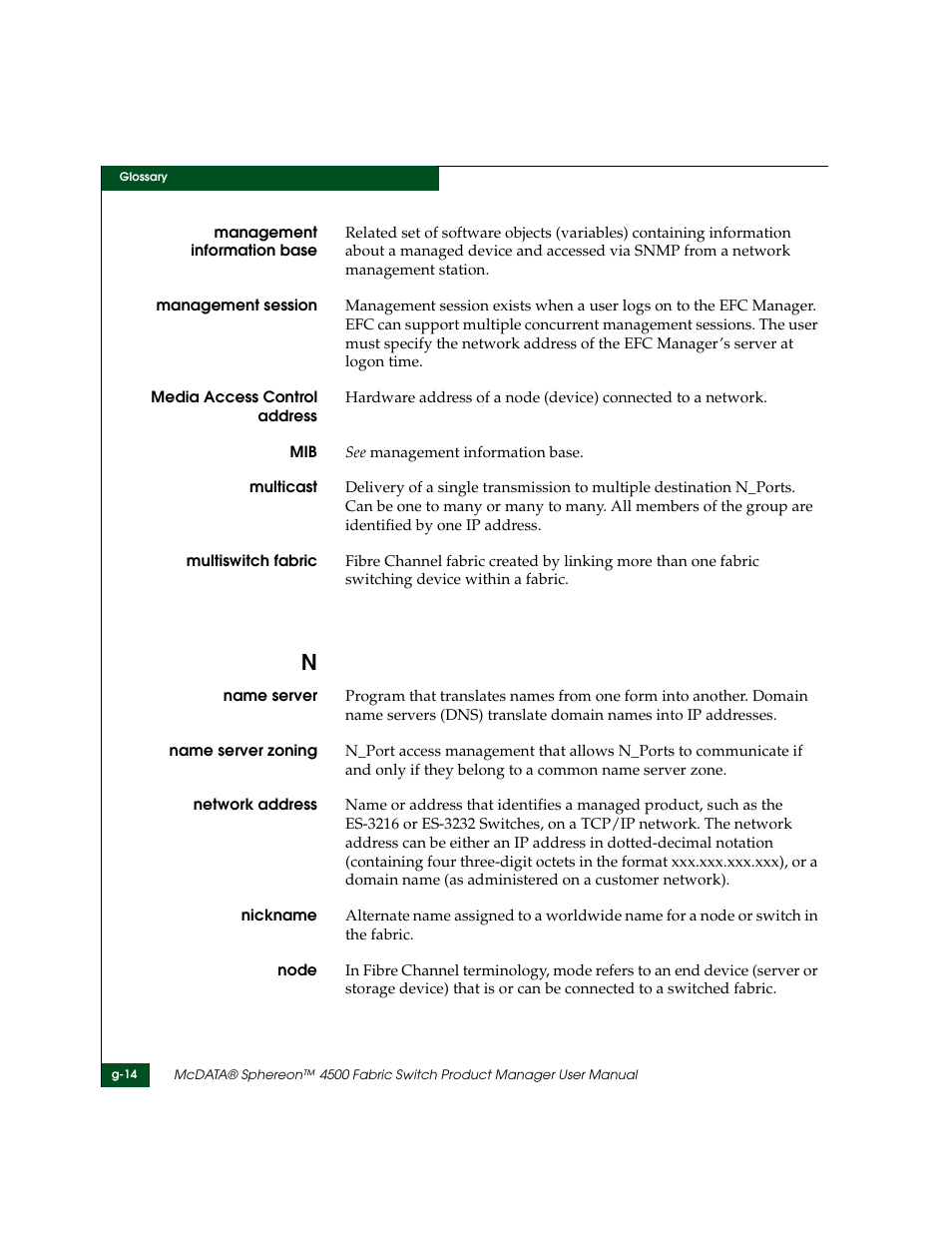 McDATA Sphereon 4500 User Manual | Page 202 / 216