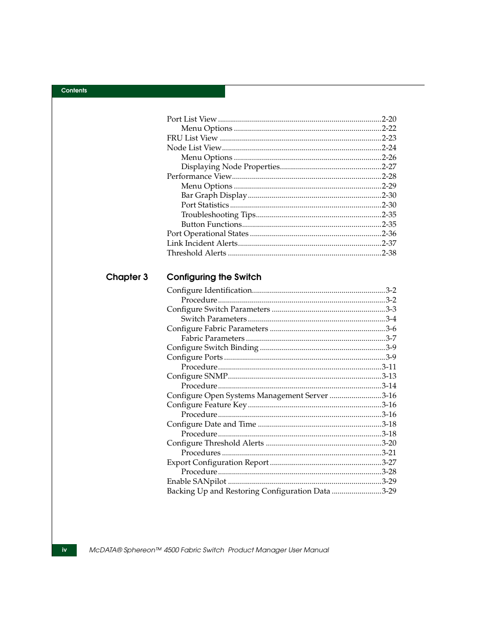 McDATA Sphereon 4500 User Manual | Page 4 / 216