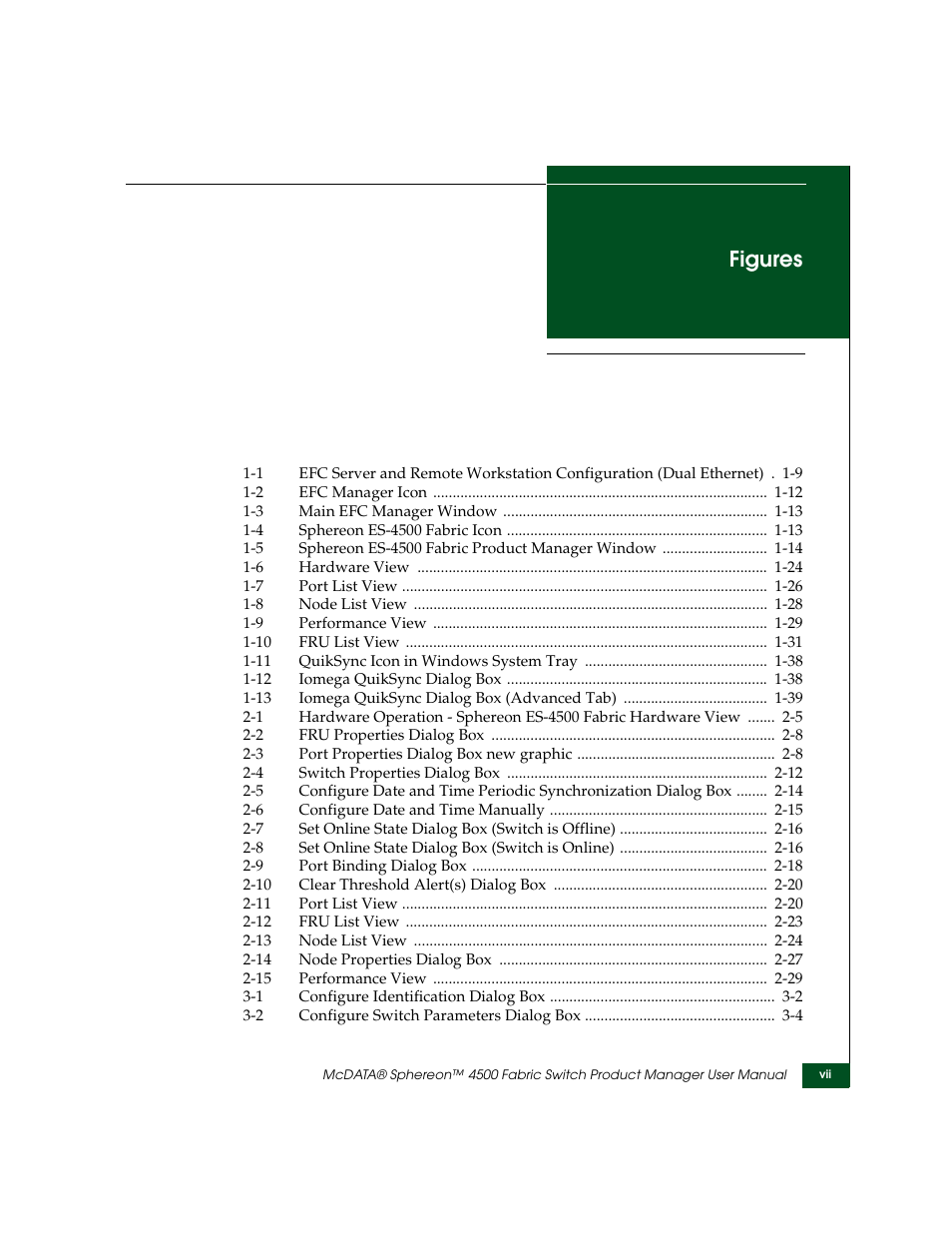 Figures | McDATA Sphereon 4500 User Manual | Page 7 / 216