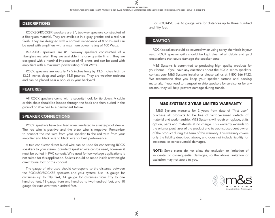 M&S Systems ROCK8G User Manual | Page 3 / 4