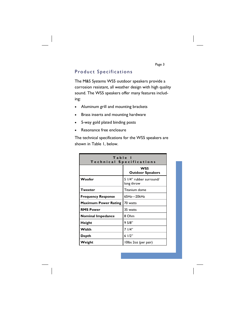 M&S Systems WS5 User Manual | Page 3 / 8