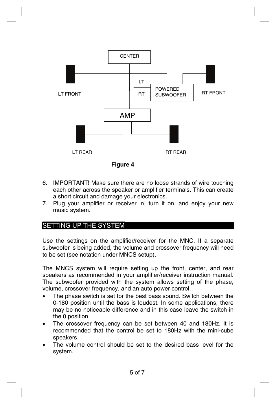 M&S Systems Home Theater System User Manual | Page 6 / 8