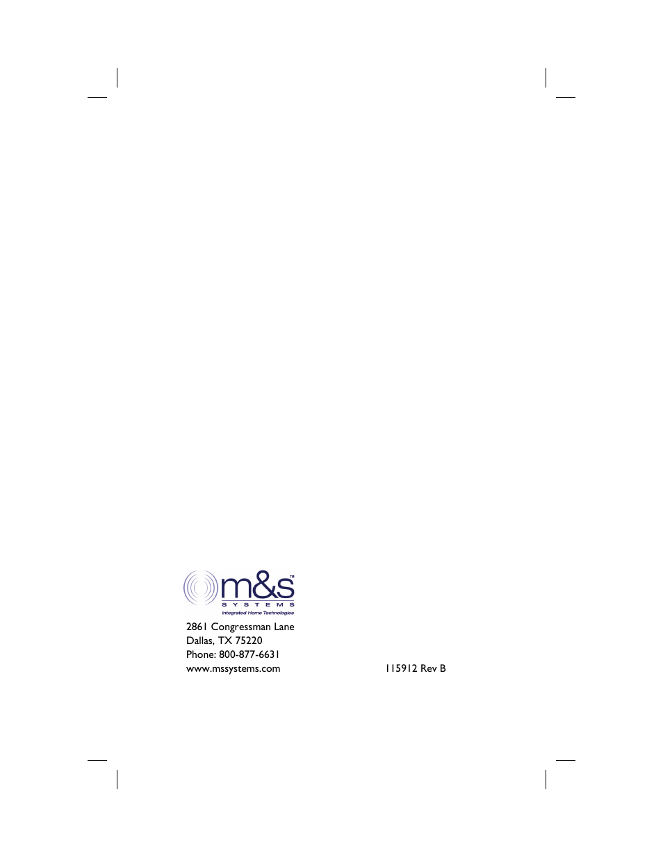 M&S Systems 8-Ohm User Manual | Page 12 / 12