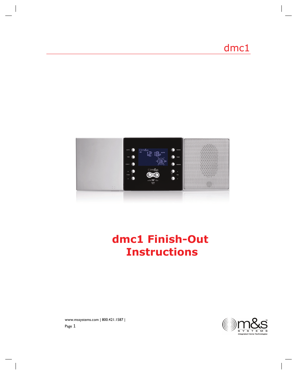 M&S Systems dmc1 User Manual | 16 pages