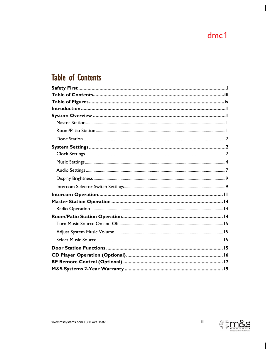 M&S Systems dmc1/dmc1CD User Manual | Page 4 / 24