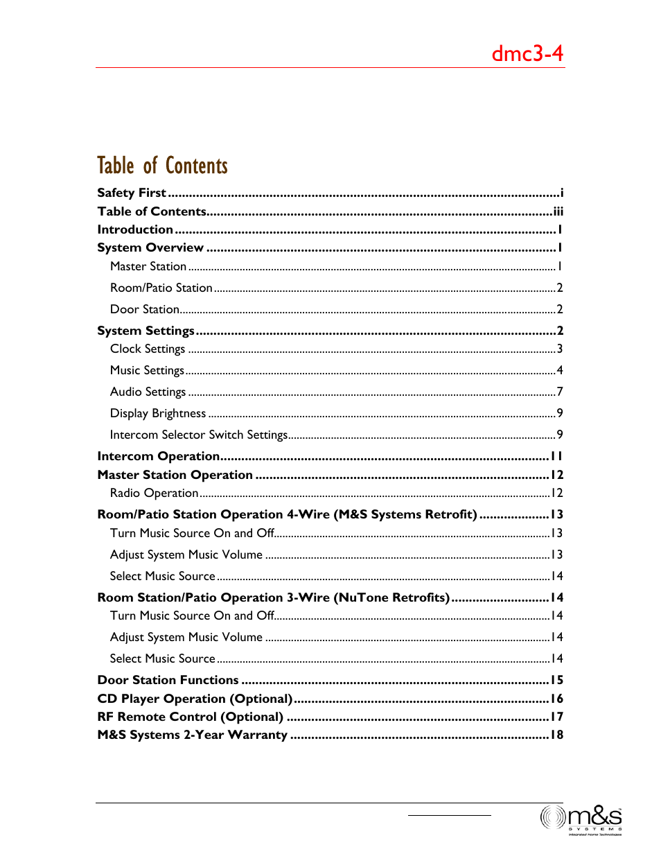 M&S Systems dmc3-4/dmc1CD User Manual | Page 4 / 24