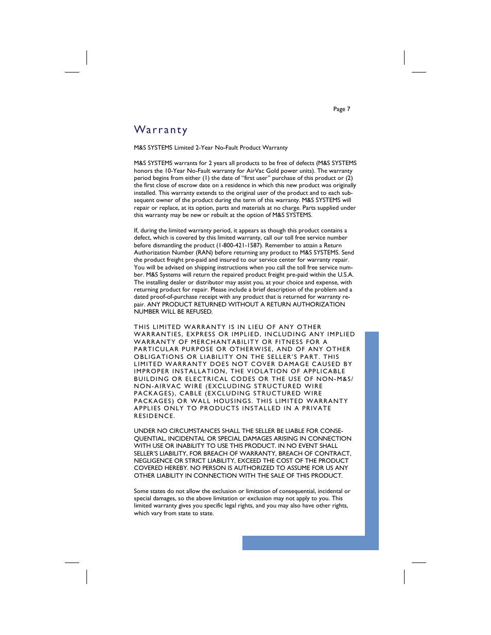 M&S Systems Speaker User Manual | Page 7 / 8