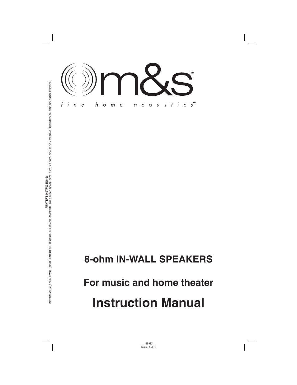 M&S Systems S150W User Manual | 8 pages