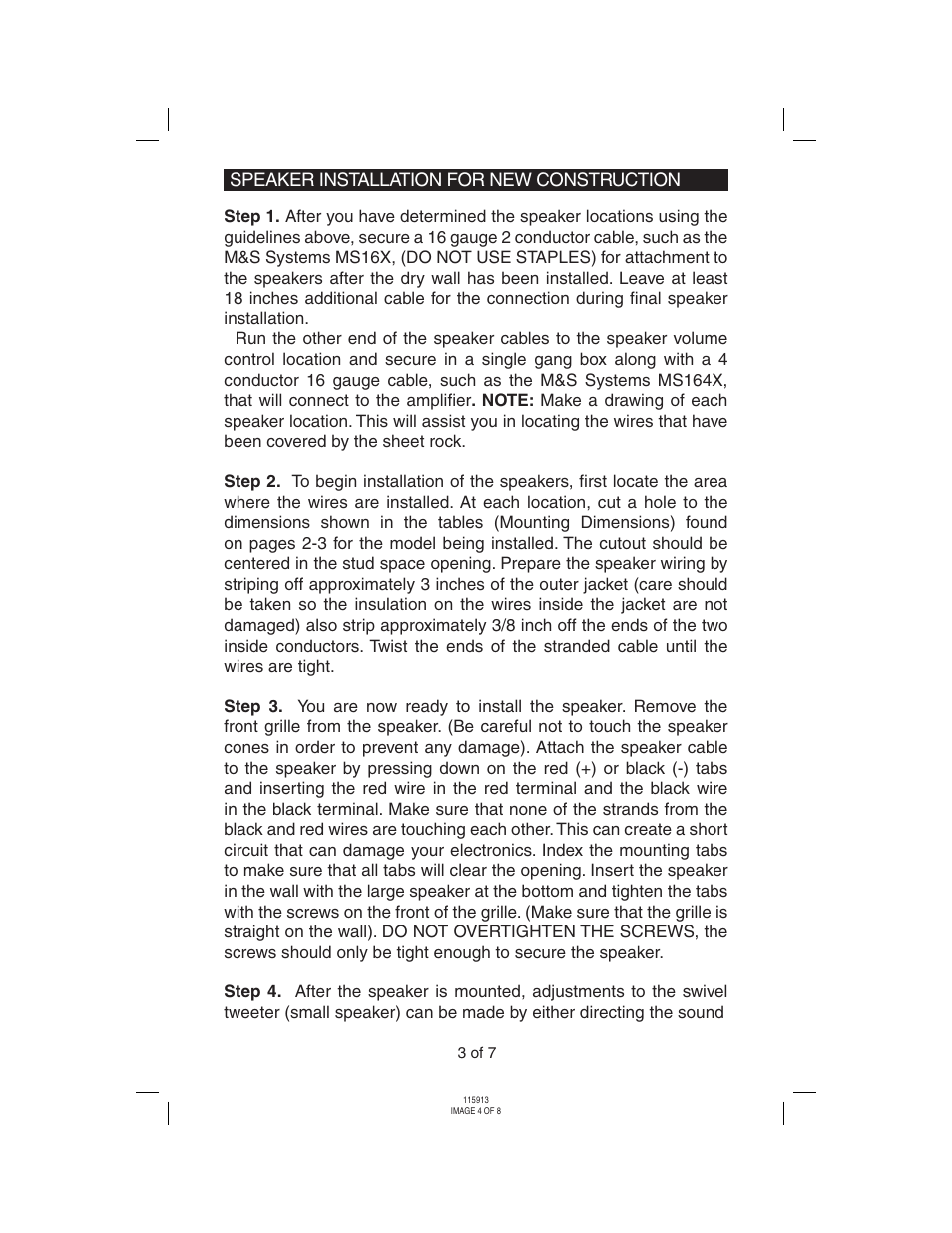 M&S Systems S150W User Manual | Page 4 / 8