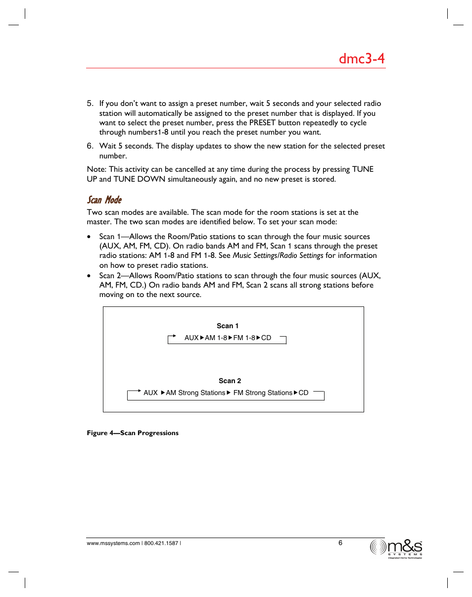 Dmc3-4, Scan mode | M&S Systems dmc3-4/dmc1 User Manual | Page 11 / 24