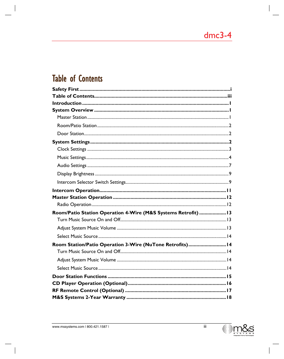 M&S Systems dmc3-4/dmc1 User Manual | Page 4 / 24