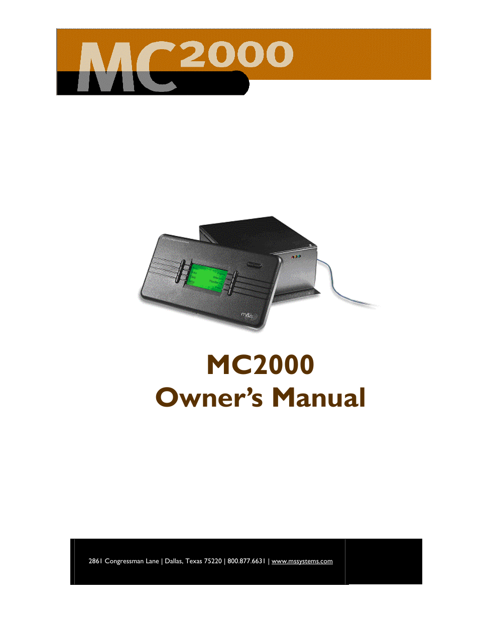 M&S Systems MC2000 User Manual | 44 pages